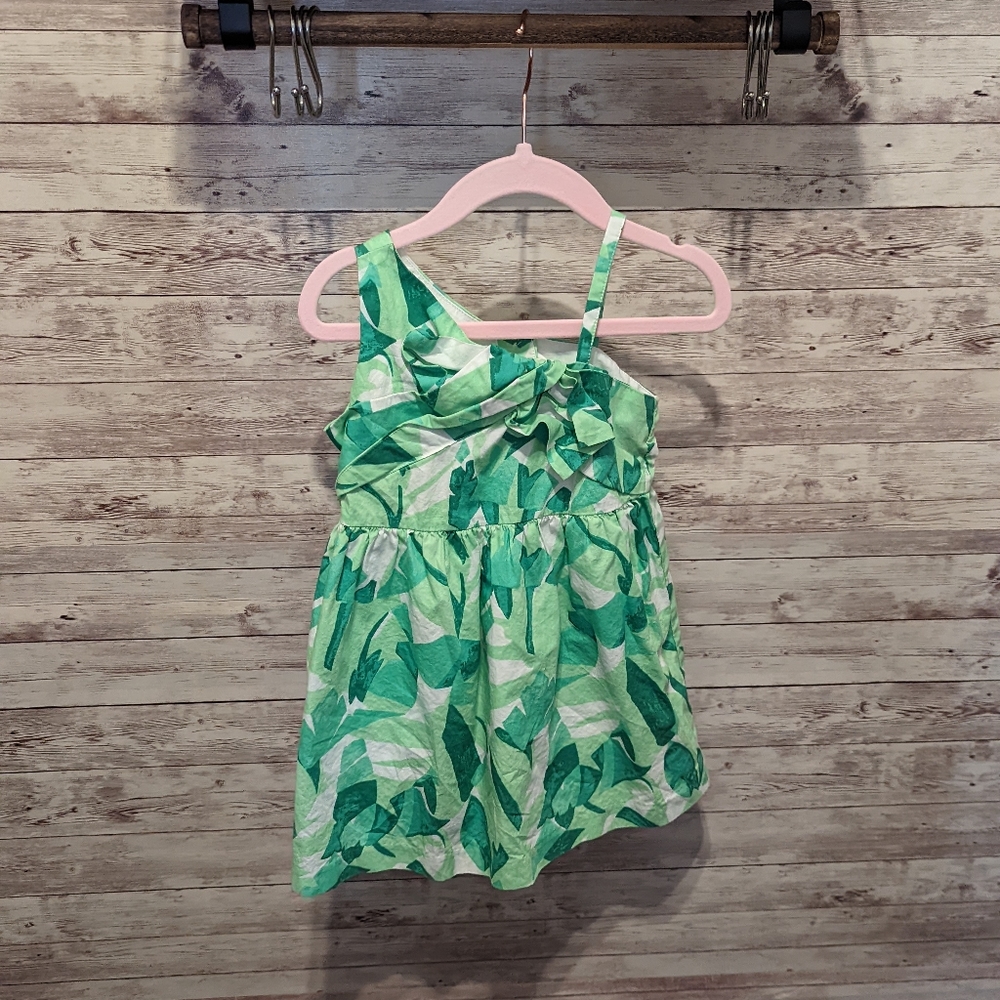 Janie and Jack Tropical Green and White Dress 2T